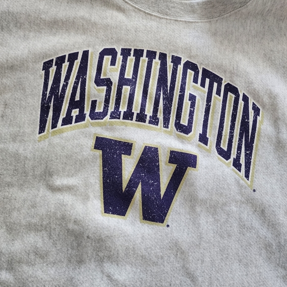 Champion Arch Over Logo Reverse Weave Washington Huskies Sweatshirt, Men's 2XL - Picture 5 of 10
